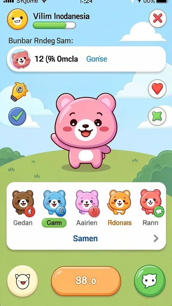 rk77 - Screenshot menunjukkan peta dunia yang luas.
